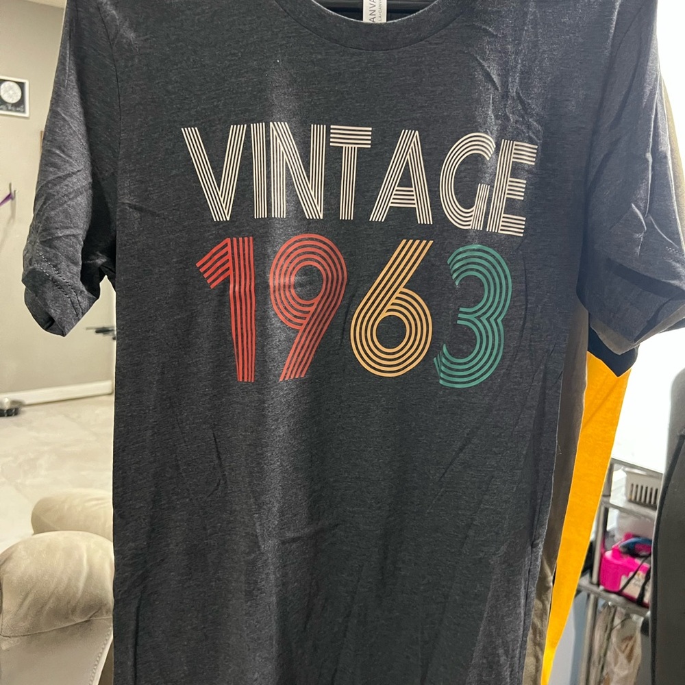 Vintage 1963 Graphic Men's T-Shirt - Gray